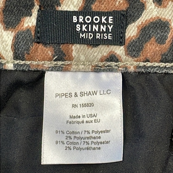 Veronica Beard Brooke Skinny Mid Rise Jeans Coated Leopard Sz 26 2 - Picture 14 of 15